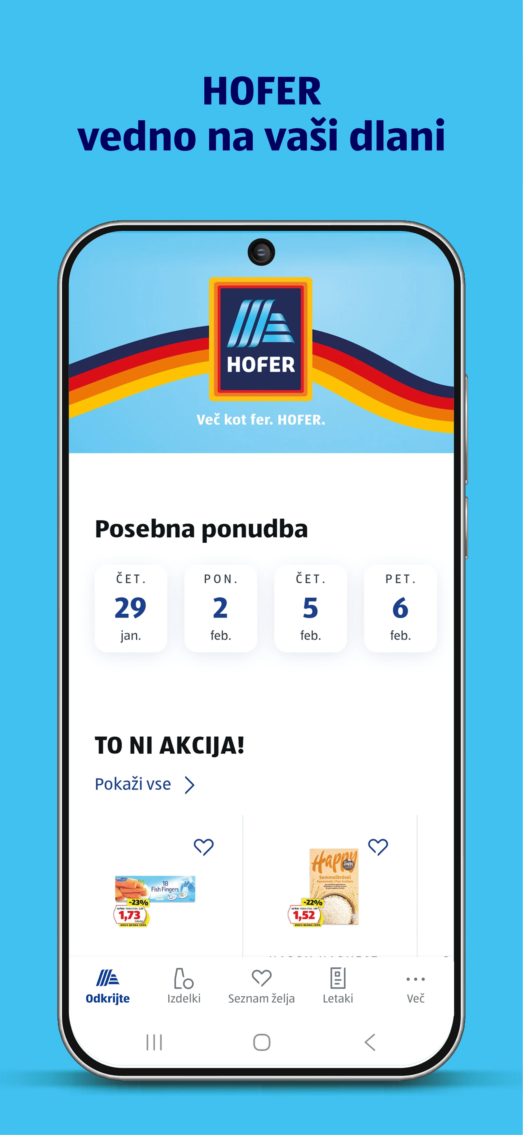 Več kot fer. HOFER. screenshot
